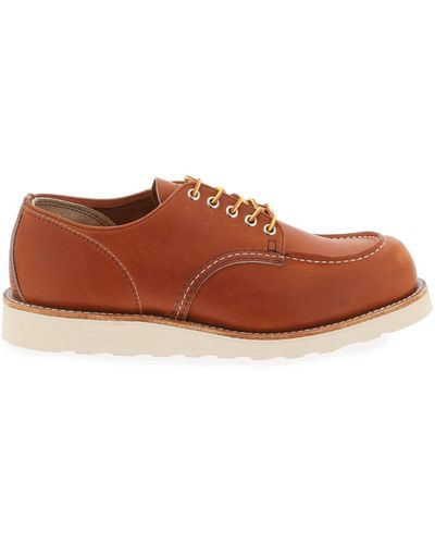Red Wing Chaussures à ailes rouges Laced Moc Toe Oxford - Marron