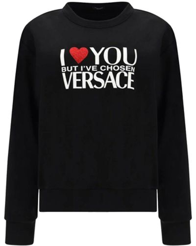 Versace Cotton Logo Sweatshirt - Zwart