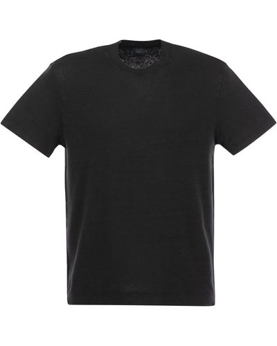 Fedeli Exreme Linen Flex T Shirt - Black