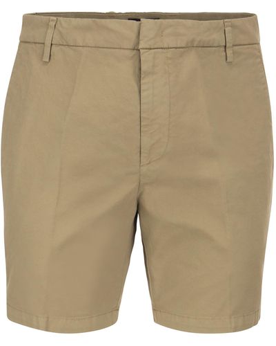 Dondup Manheim Cotton Blend Shorts - Neutro