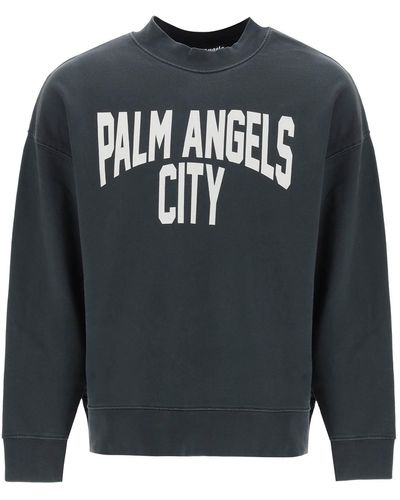 Palm Angels Pa City Crewneck Sweatshirt - Grijs