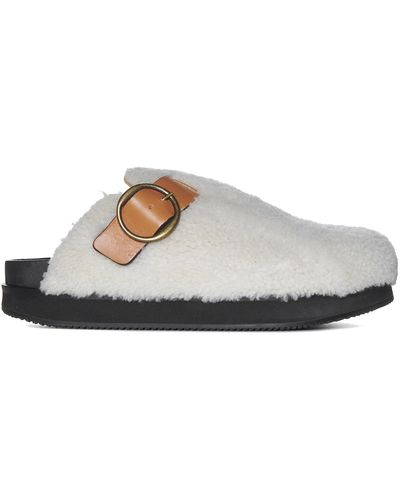 Isabel Marant Mirst Shearling Maultiere - Braun