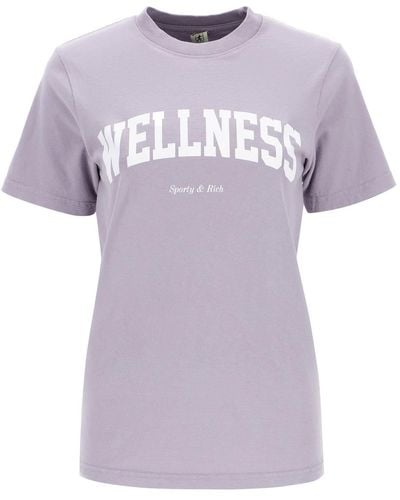 Sporty & Rich Sportliches & reiches T -Shirt mit Druck - Violet