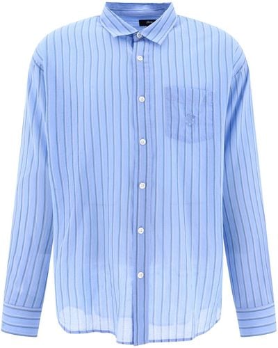 Stussy Striped Lightweight Shirt - Blue