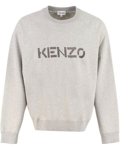 KENZO Woll -Logo -Pullover - Grau