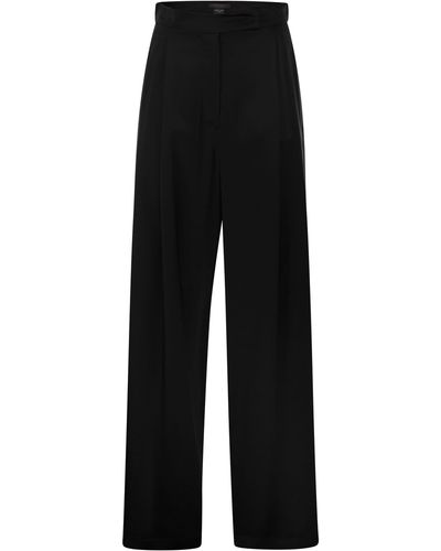 Max Mara Fiesta Silk Flare Hose - Schwarz