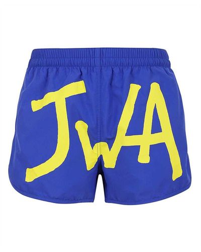 JW Anderson Logo Swim Shorts - Blue