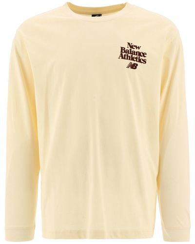 New Balance Nb Athletics 70er Run T -shirt - Naturel