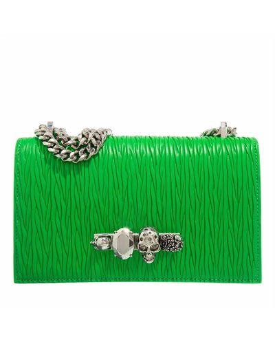 Alexander McQueen Bolso de hombro con joyas de - Verde