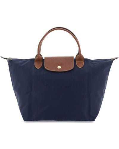 Longchamp Le Pliage mittelgroße Einkaufstasche - Blau