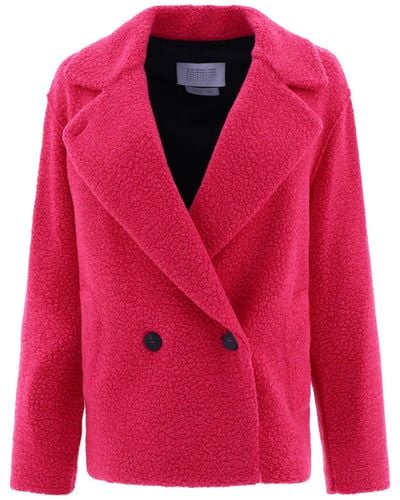 Harris Wharf London Bouclè Coat - Pink