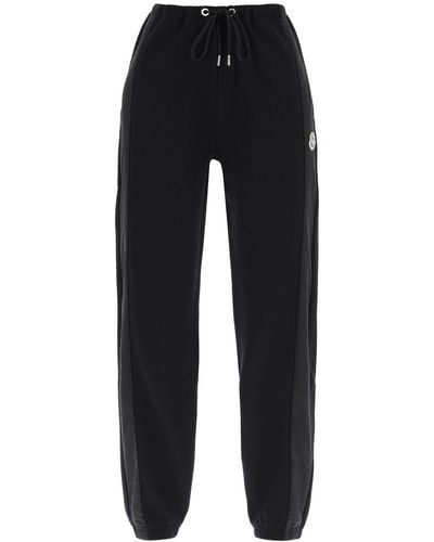 Moncler Pantalon de jogging avec bandes en nylon - Noir