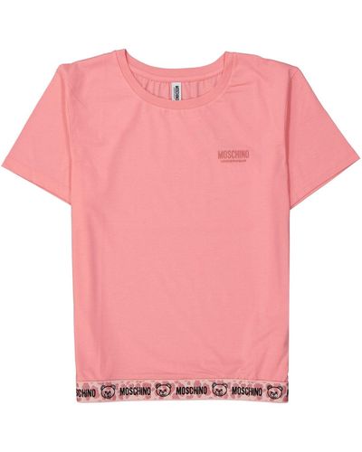 Moschino Moschino Unterwäsche T-Shirt aus Baumwolle - Pink