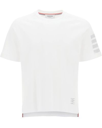 Thom Browne 4 Bar Crew Neck T -Shirt - Weiß