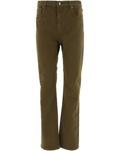 Etro Paisley bestickte Jeans - Grün
