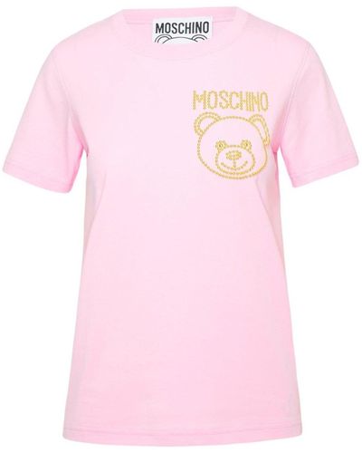 Moschino Teddy Studs T-shirt - Pink