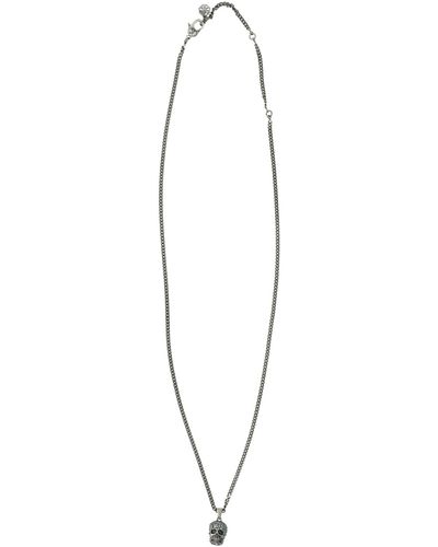 Alexander McQueen Paveschädel Halskette - Weiß