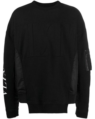 Valentino Vltn Sweatshirt In Reliëf - Zwart