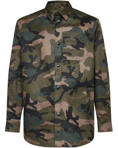 Valentino Camouflage Print Shirt - Groen