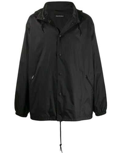 Balenciaga Oversized Windbreaker Jacket - Black