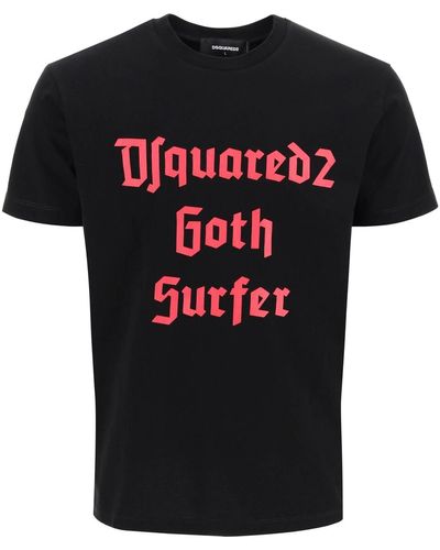 DSquared² Goth Surfer Print T -Shirt schwarz - Noir