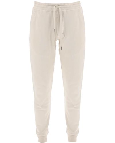 Tom Ford Joggers In Felpa Con Coulisse - Neutro
