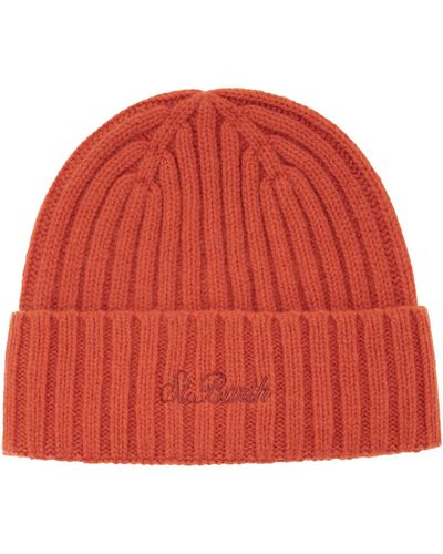 Mc2 Saint Barth Wool Hat With Embroidery - Red