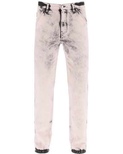 OAMC Stone-Washed Straight-Leg Jeans - Pink