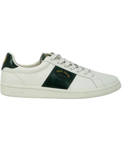 Fred Perry Since 1952 Lederen Witte Sneakers - Groen