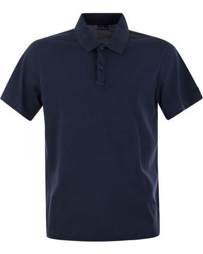 Paul & Shark Kleidungsstück Pique Cotton Polo -Hemd gefärbt - Blau