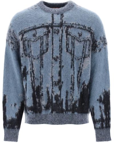 DIESEL K Patmos Moahir und Wollpullover - Bleu