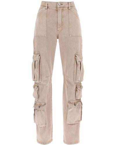 Dolce & Gabbana Cargo Jeans In Woonde In Denim - Naturel