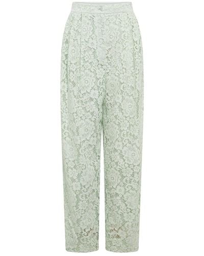 Dolce & Gabbana Pantalon de dentelle - Vert