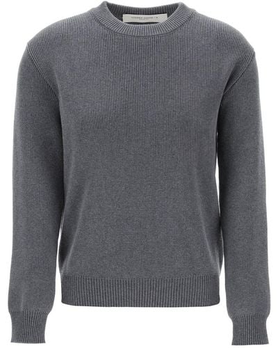 Golden Goose Dany Cotton Sweater Met Letters - Grijs