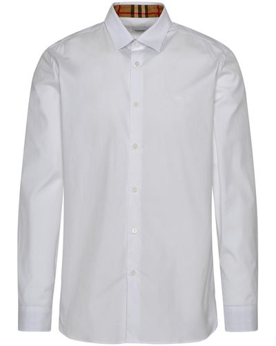 Burberry Sherfield Camisa en algodón blanco