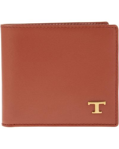 Tod's Tods Lederbrieftasche mit Logo - Braun