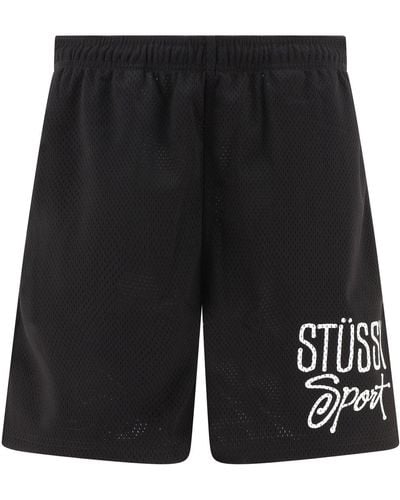 Stussy Pantalones cortos de malla - Negro