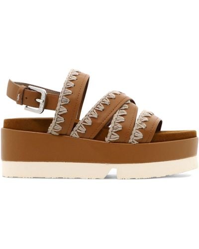 Mou Japanse Flatform Sandalen - Bruin