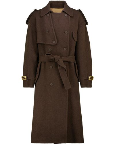 Fendi Cashmere Coat - Brown