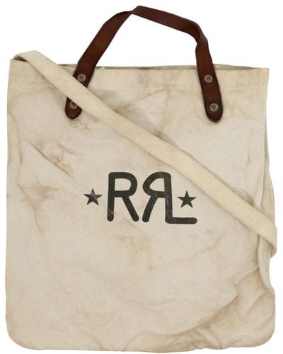 RRL Rrl Door Ralph Lauren Rrl Tote -tas Met Logo - Naturel