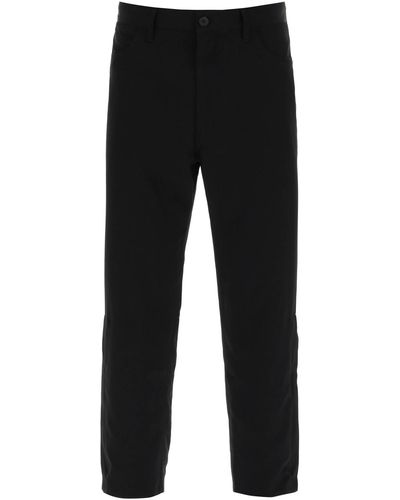 Yohji Yamamoto Pantaloni Cinque Tasche Fluidi - Nero