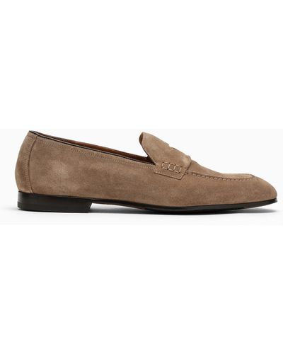 Doucal's Beige Loafer in SUDE - Braun