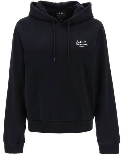 A.P.C. 'serena' Hoodie With Logo Embroidery - Black