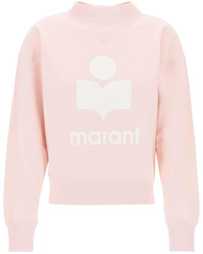 Isabel Marant Sweat-shirt Moby avec un logo afflué - Rose