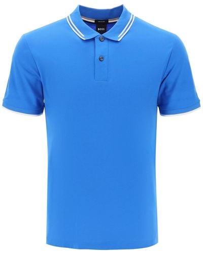 BOSS Phillipson Slim Fit Polo Shirt - Blau