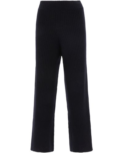Allude Ribbed Pants - Blue