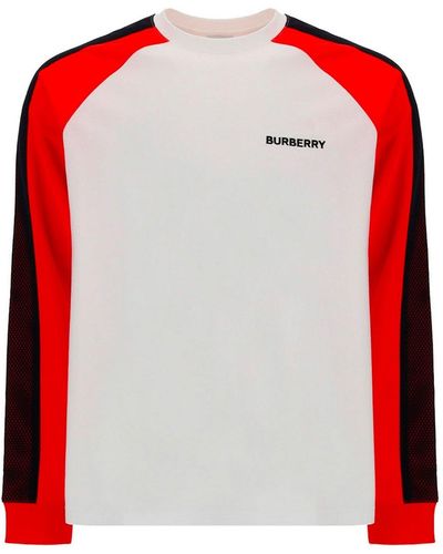 Burberry LOGO DE Camiseta de manga larga - Rojo