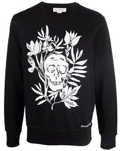 Alexander McQueen Gedrukt Schedel Sweatshirt - Zwart