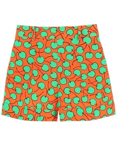 Moschino Pantalones cortos de piquet de impresión de cereza - Multicolor