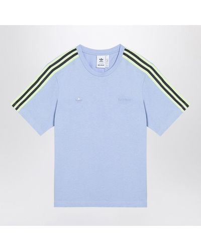 Adidas by Wales Bonner Light Cotton T Shirt With Stripes - Blue